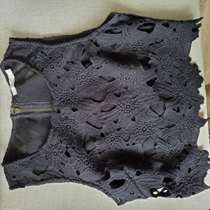 Black Crop Tank Top NWOT